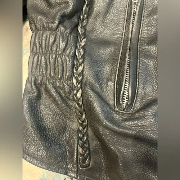 Women's Black International Leather Jacket Size Large - Picture 6 of 6
